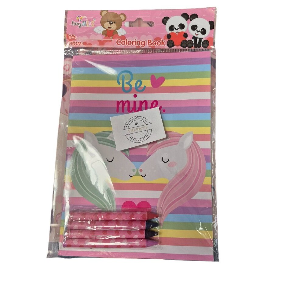Colorful Unicorn & Panda Coloring Book Set With Stickers